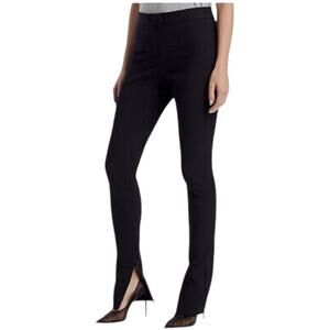 Rag & Bone Icon NWT Rebecca Ponte Black Pants Straight Leg Zipper Hem Size 0